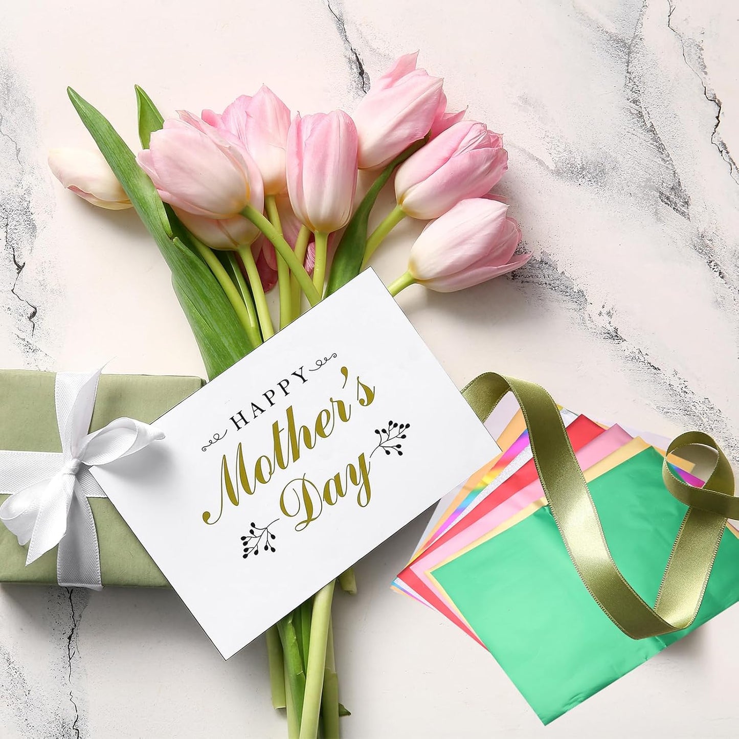 MECCANIXITY 50 Pack Toner Reactive Foil ,Deco Foil Transfer Sheets 8.5"x11" A4 Hot Foil Paper for Laser Printer Scrapbooking Heat Transfer DIY Craft,Rose Gold