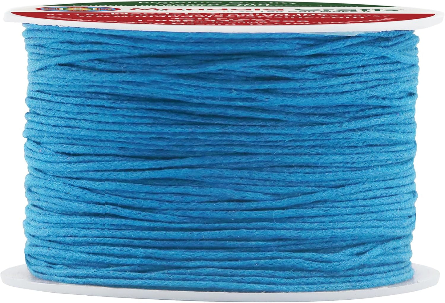 Mandala Crafts 1mm 109 Yards Light Blue Cotton Waxed Cord for Jewelry Making Bracelet Cord Waxed String - Beading String Thread Jewelry Cords for Necklaces String