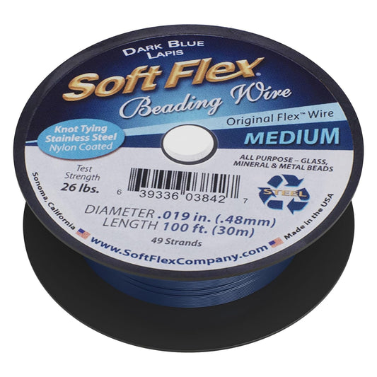 Soft Flex 49 Strand Beading Wire - Medium 0.19 Diameter - 100 Feet Nylon Design Wire