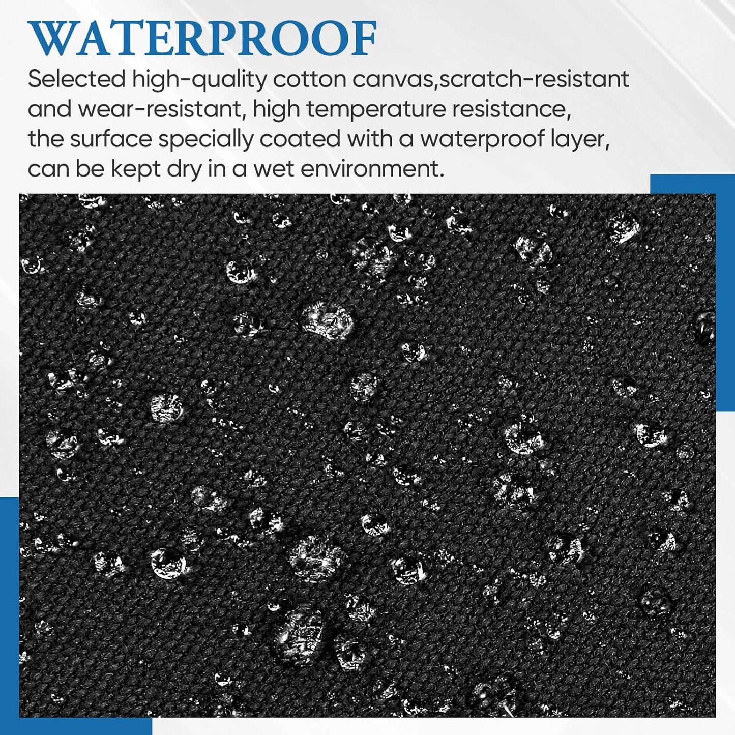 Canvas Repair Patch 5.5 x 8 Inches 6Pcs Self-Adhesive Waterproof Canvas Patch Kit for Repairing Tents,Sofas,Boat Covers,Camping Chair,Awnings,Car Seats. (Black)