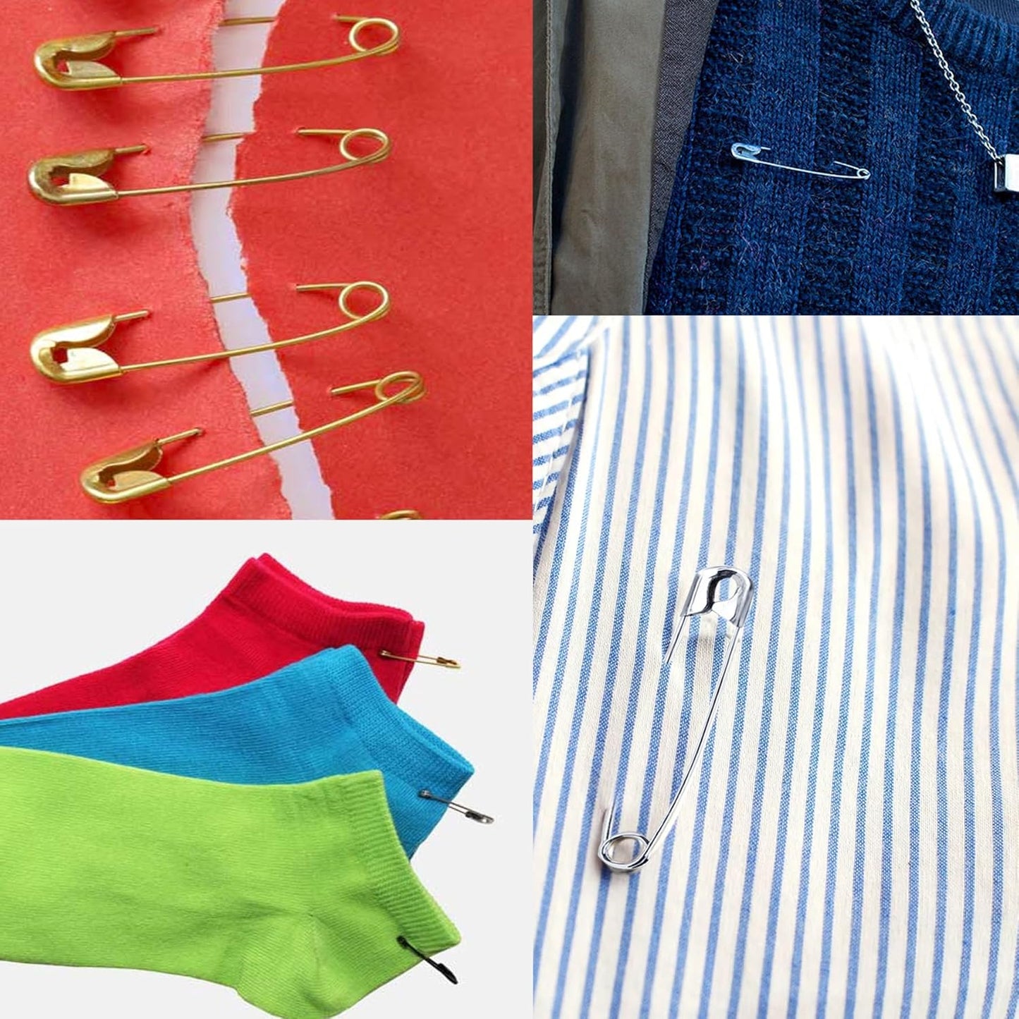 Safety Pins, 100PCS-2.1Inch Small Safety Pins, Rust-Resistant Nickel Plated Steel, Sharp Edge Safety Pin for Clothes, Sewing, Arts & Craft, Small Decorative Safety Pins (Black), UR-28