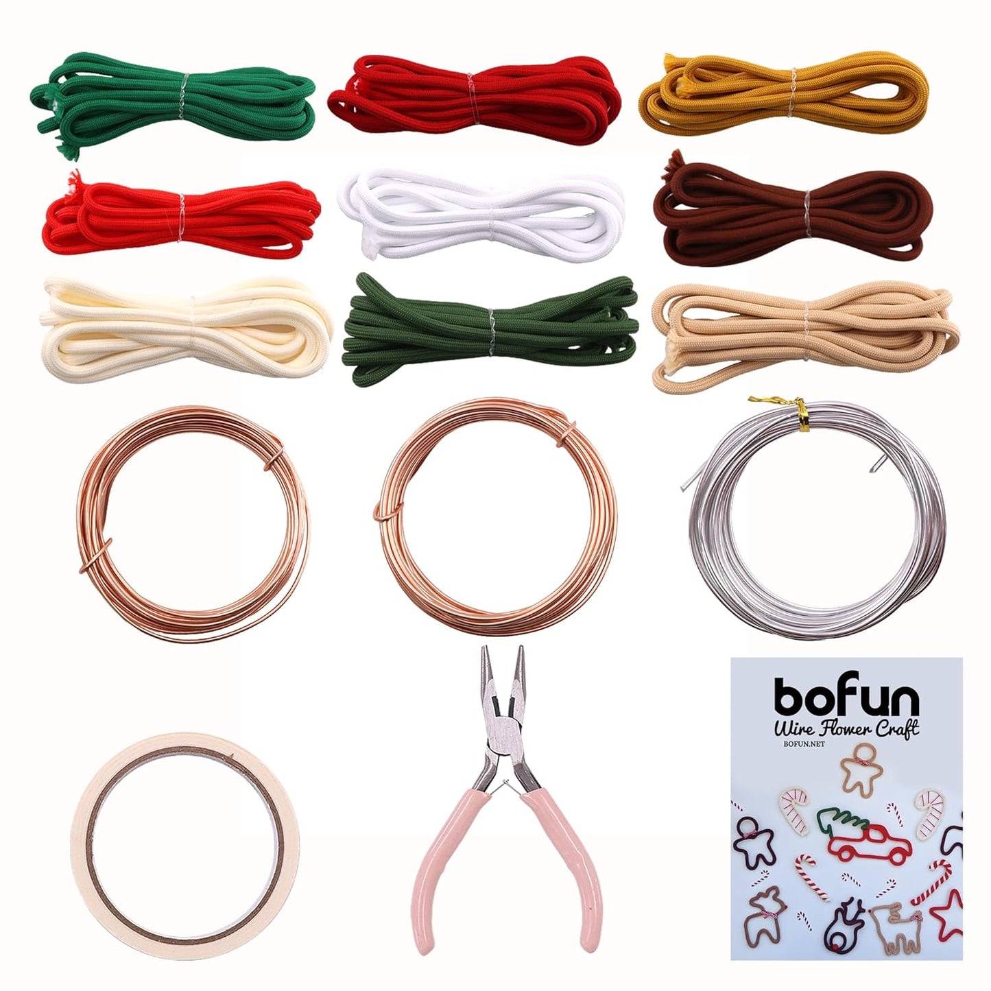 BoFUN Wire Craft Kit for Adults, Teens Christmas DIY Wire Art Crafts Set for Home Gatherings, Birthday Party Group, Holiday Parties, Women Birthday, Mother's Day Gifts, Handmade Home Decor (Christmas)