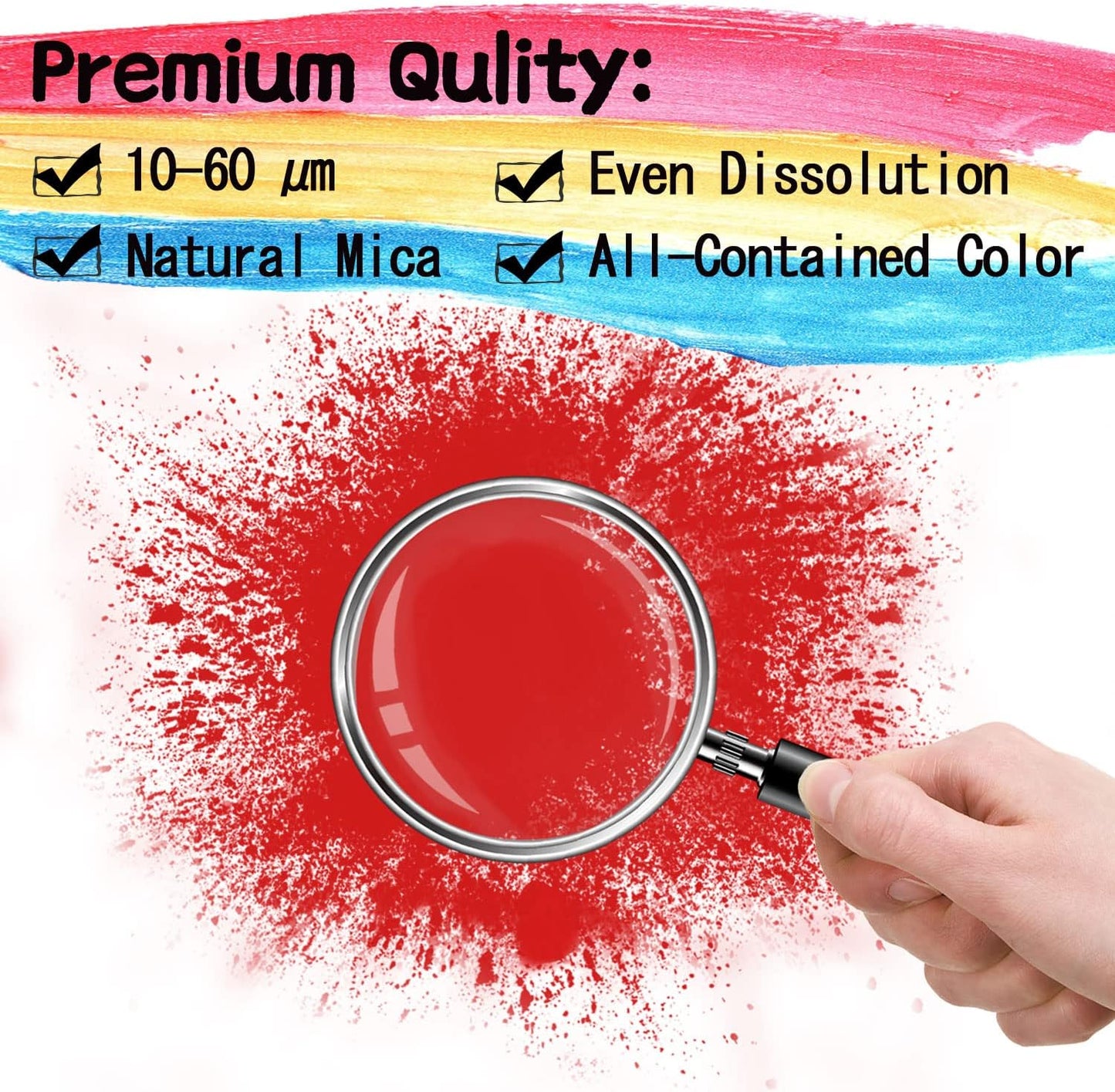 Mica Powder - 60g Mica Powder for Epoxy Resin - Pearl Pigment Powder Dye for Resin/Eye Shadow/Soap Making/Nails/Bath Bombs etc. (Pink)