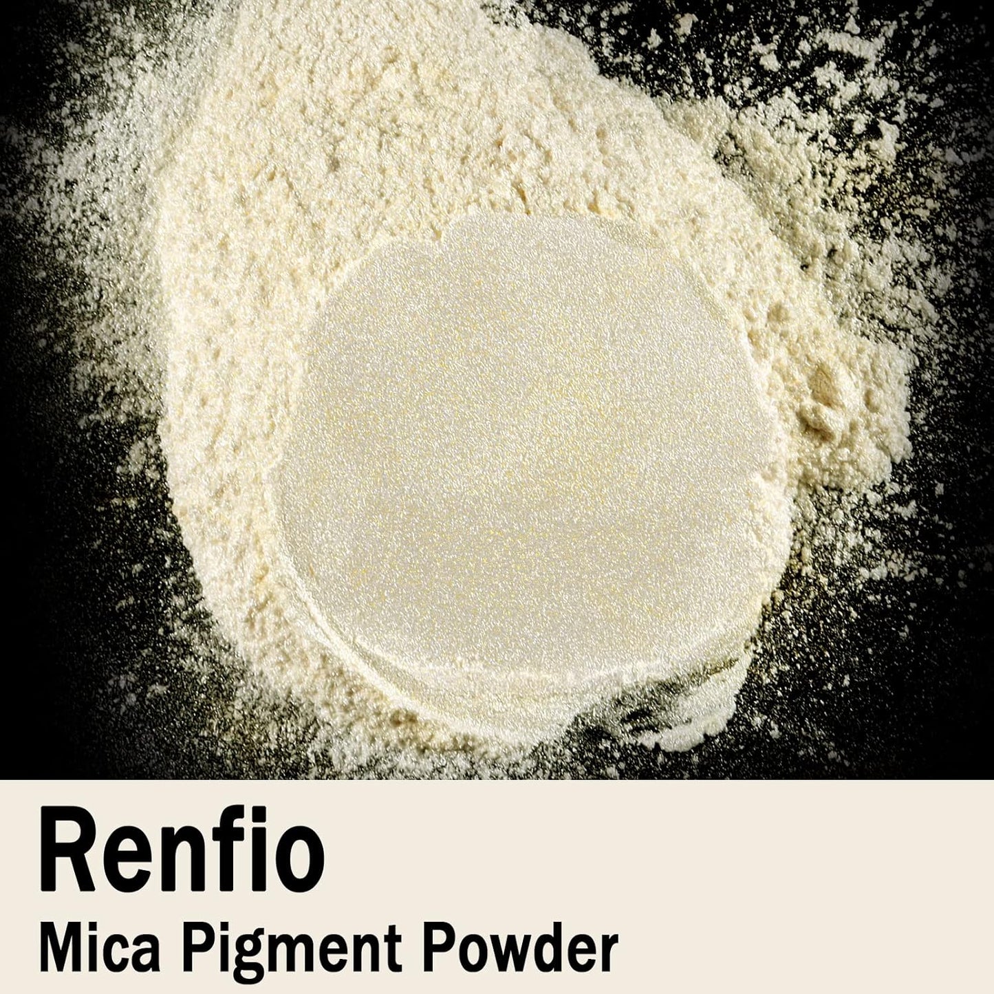 Renfio 100g Mica Powder Pigment, Metallic Natural Dye Mineral Pearl Shimmer Epoxy Resin Dye for Painting Soap Making Slime Bath Bombs 3.5 Oz - Gold Pearl Sparkle