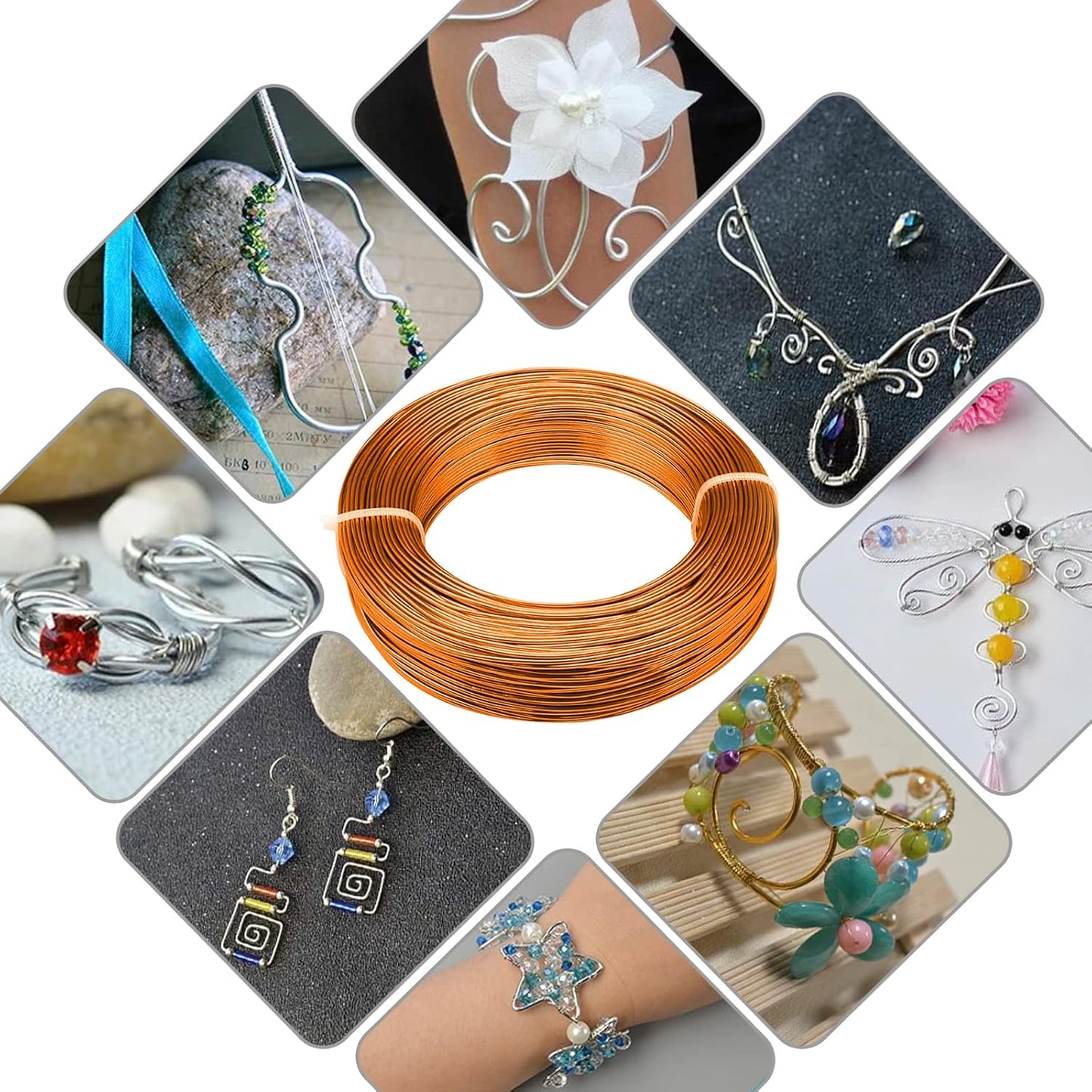 2mm Aluminum Wire - 100ft, 12 Gauge, Bendable Anodized Metal for Sculpting, Jewelry Making, Armature Making, Wire Weaving & Wrapping, Crafting