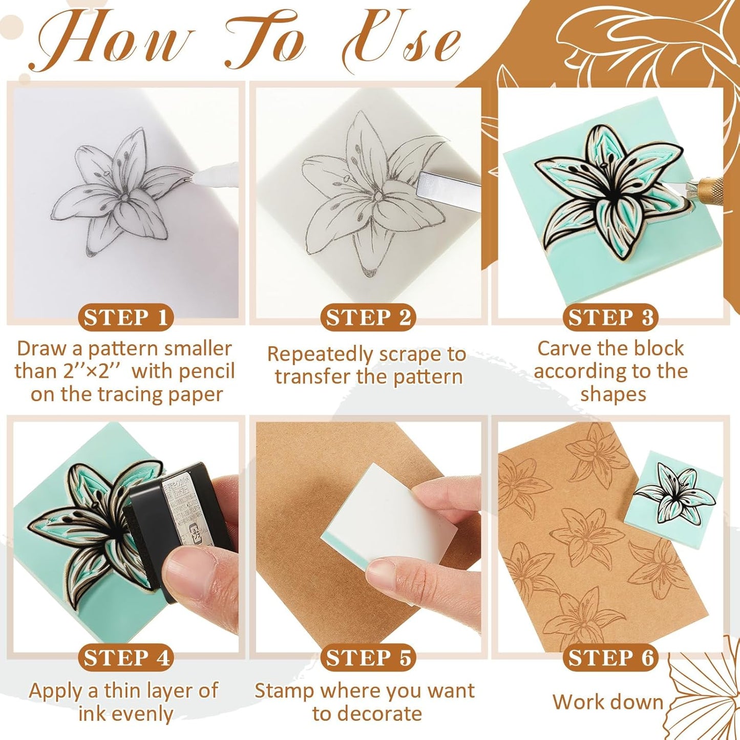 Frienda 48 Pcs 2" x 2" Rubber Carving Blocks Linoleum Blocks for Printmaking, Stamp Making, DIY Crafting, Scrapbook, Painting, Soft and Easy to Carve (White Green)