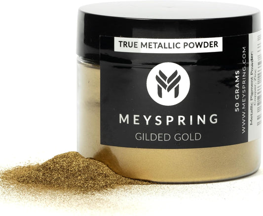 MEYSPRING Gilded Gold - Metallic Pigment Powder for Resin Art - Fine Gold Resin Pigment - Epoxy Resin Color Pigment - Gold Epoxy Pigment - 50 Grams