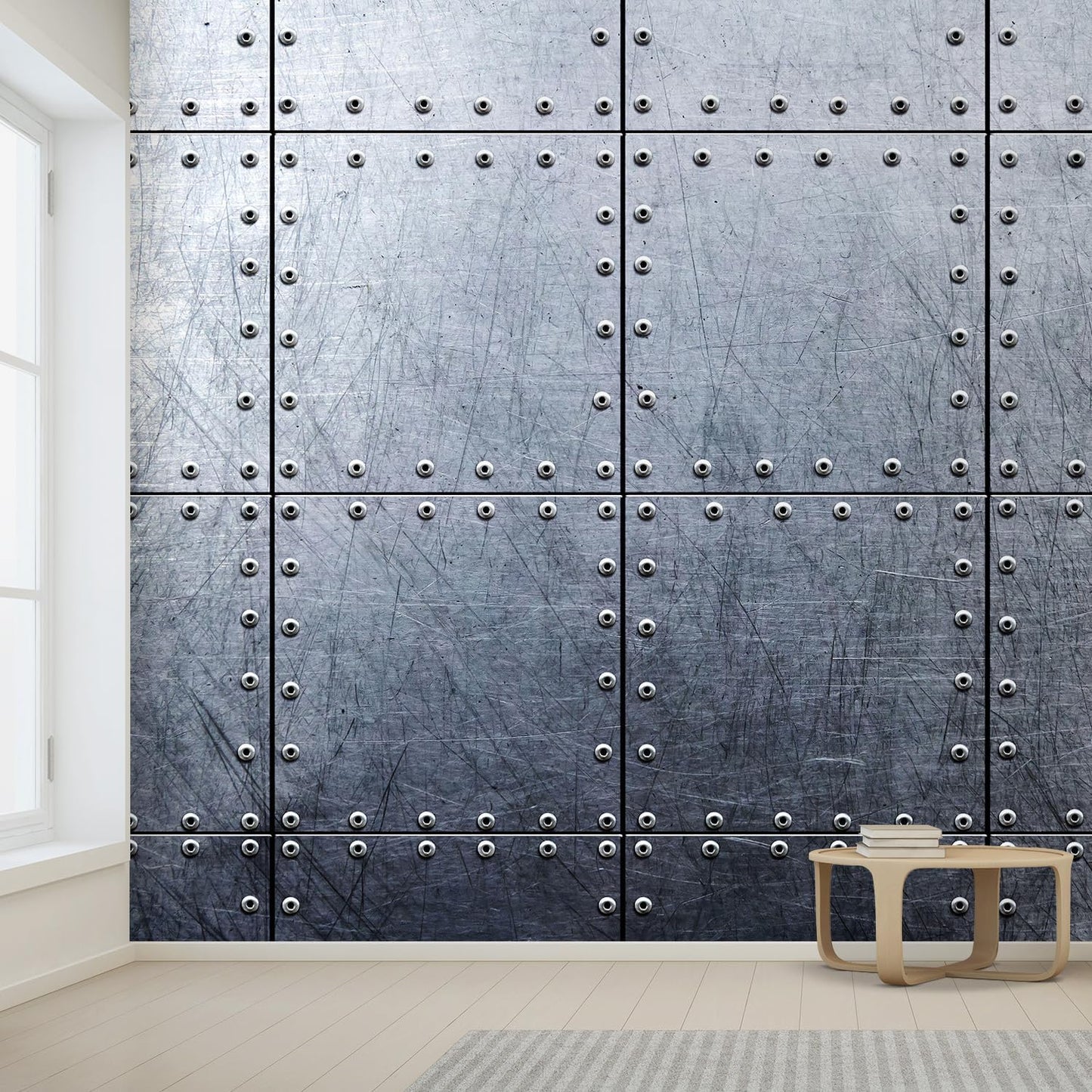 wall26 Wall Sticker/Wall Mural Metal Background, Not Peel and Stick, Non-Woven Wallpaper Decorative for Bedroom, Living Room, Office - 96x144 inches