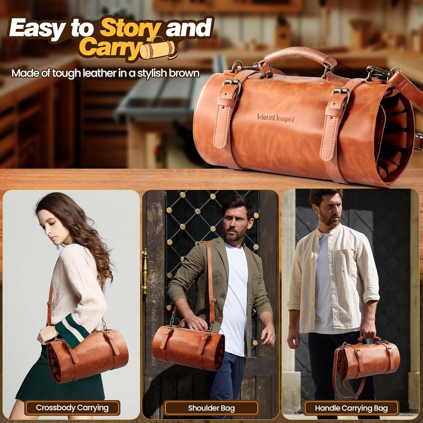 Wood Carving Tools, Wood Carving Kit of 12 Chisels, 1 Nylon Hammer & Leather Bag, CR-V Wood Chisel Set Whittling Kinves Kit, Carving Knife Set for Beginners, Carpenters