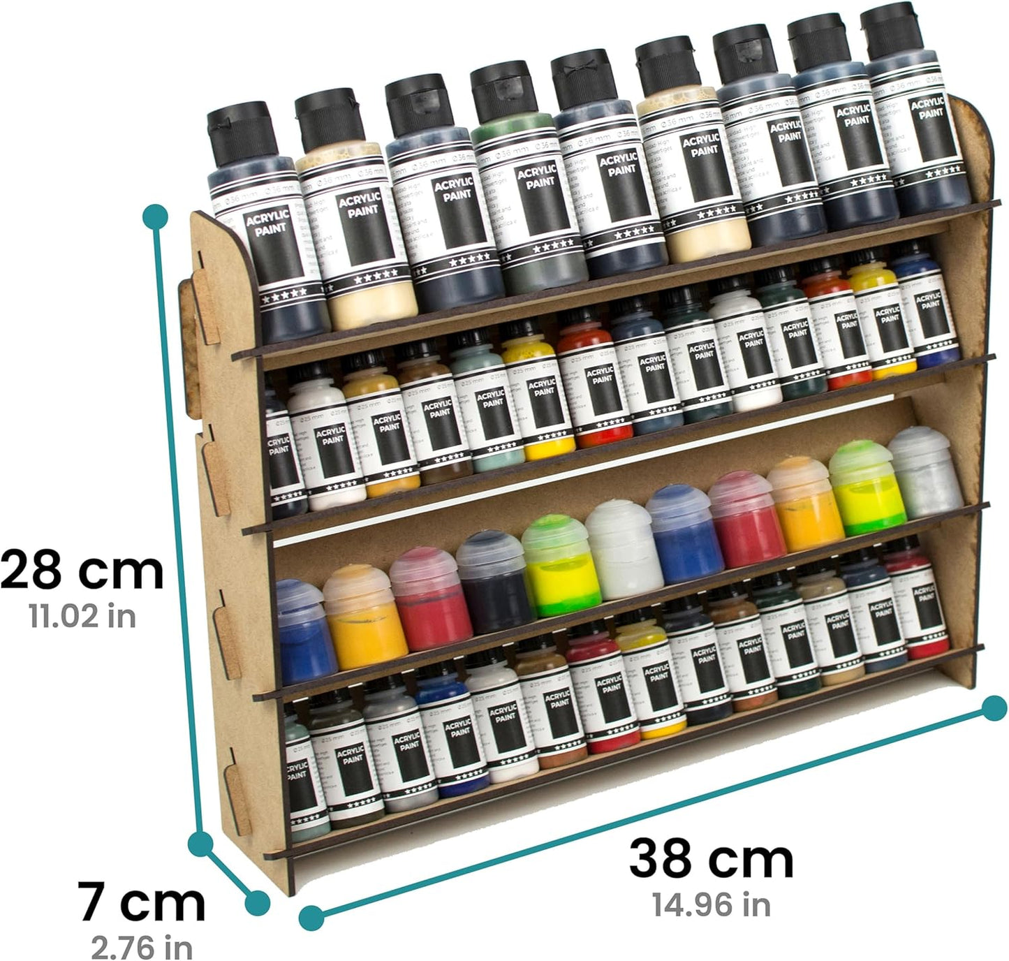 Paint Rack for Model Paints. Hobby Craft Citadel Vallejo Tamiya Army Wall Paint Rack Stand Paint Holder Organiser Miniature Warhammer Paint Storage Model Painting Station (Universal)