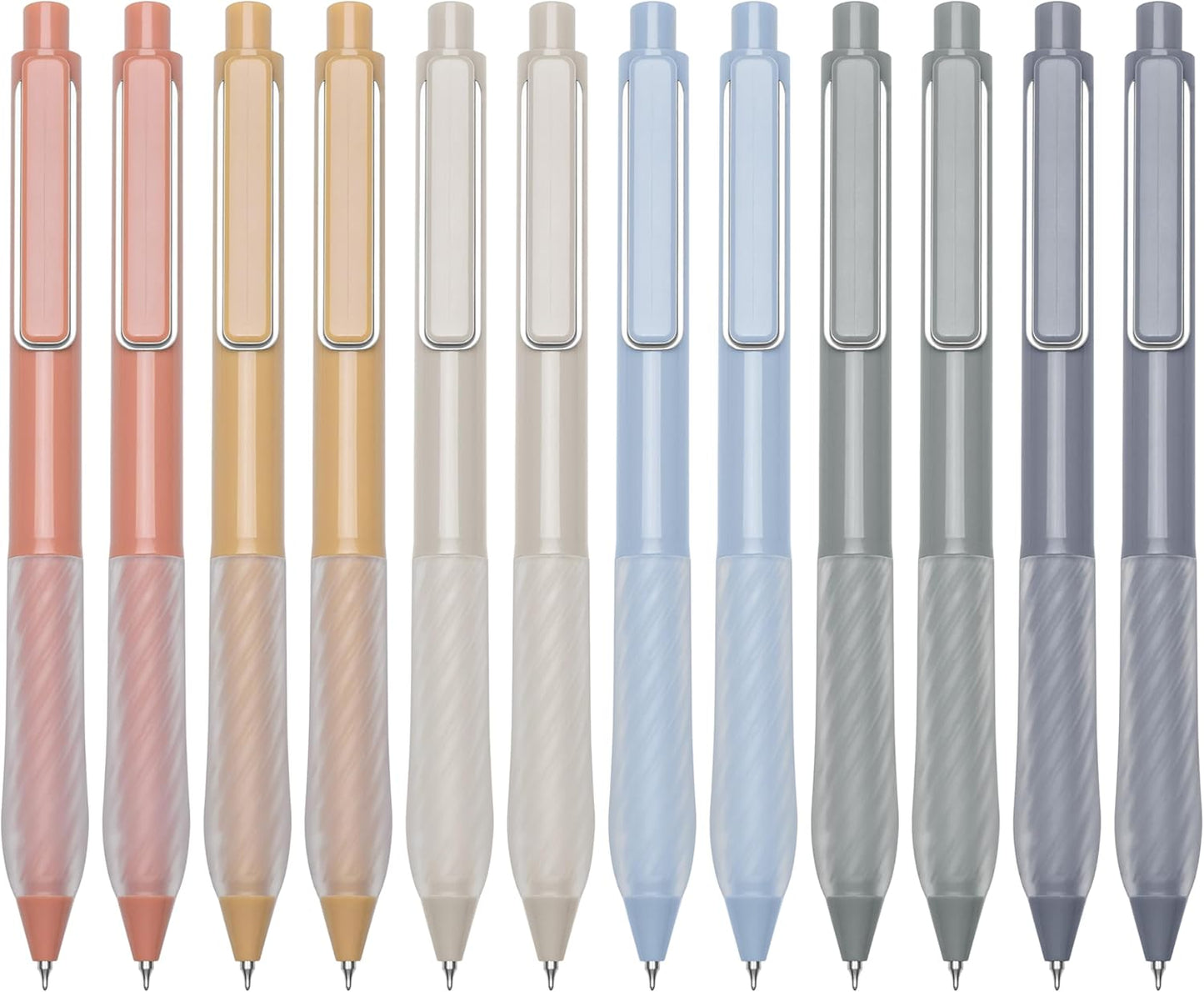Gel Pens 0.5mm Point Pen Black Ink Smooth Writing Retractable Pen for Office,School Supplies,12-Count (Silver clip)