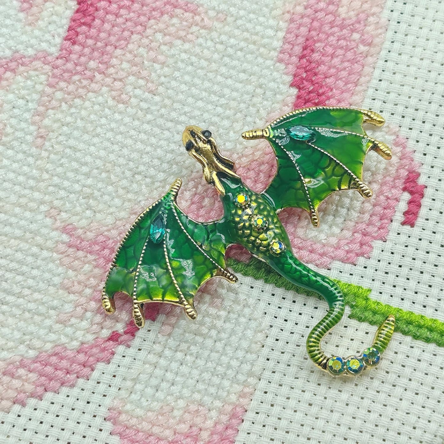 Large Dragon Needle Minder, Needle Minder Magnet, Magnetic Needle Nanny, Fantasy Needlework Accessories for Cross Stitch & Embroidery