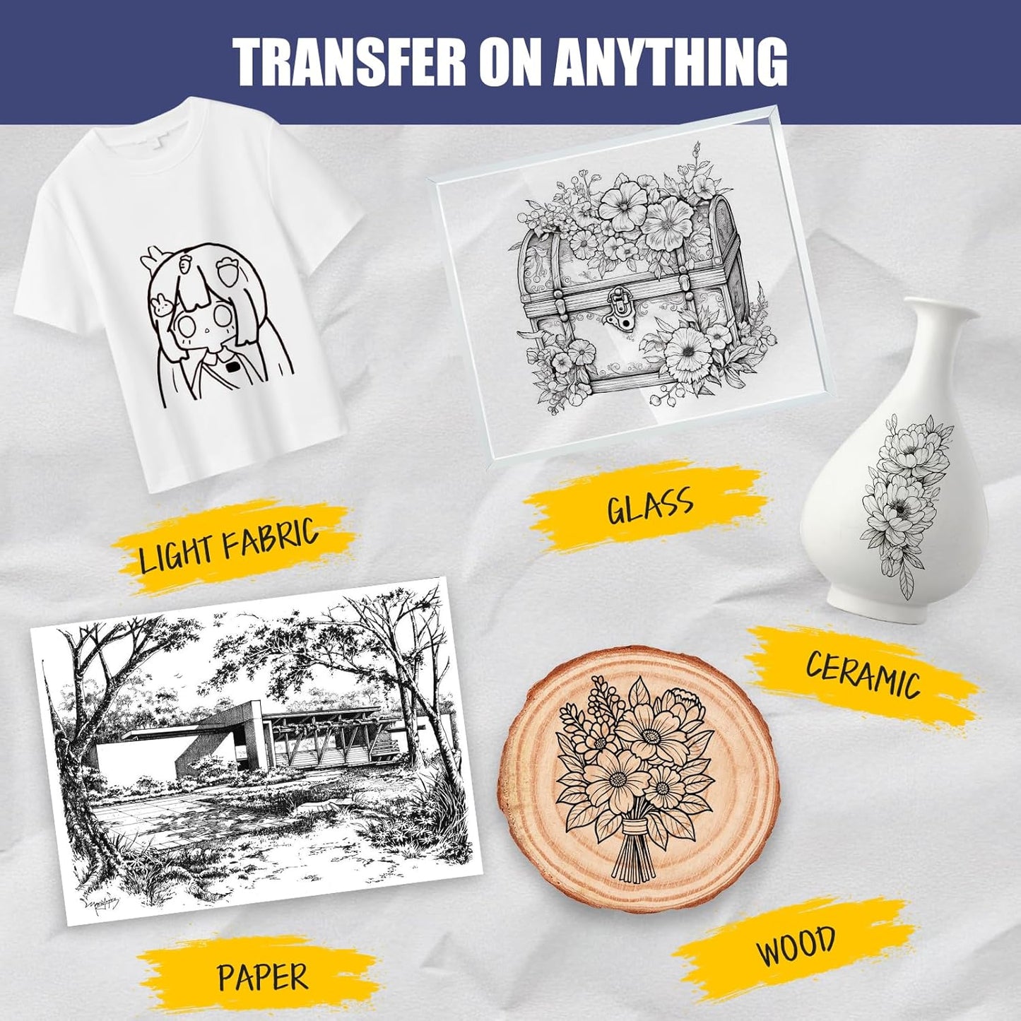 Carbon Paper for Tracing Transfer-Paper Pad, 30 Pcs Black Graphite Copy Paper for Tracing Drawing Patterns on Wood Projects Canvas Fabric Lettering Sketching Art Supplies, A4 8.3 X 11.8 Inch