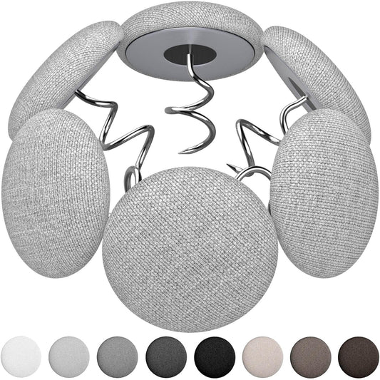 12 Colors Fabric Covered Button Twist Pins Dust Ruffle Pins- for Sofa，Upholstery，Armchair Caddies, Armrest Covers,Bed Skirts, Slipcovers, Headliners (Light Gray, 24)