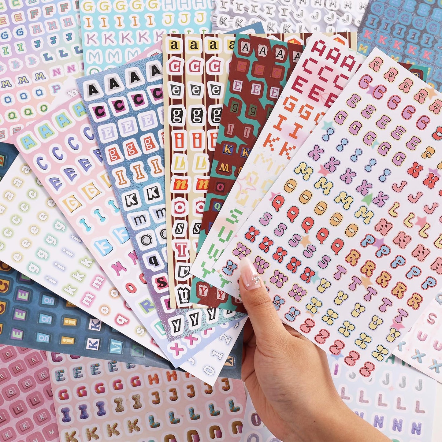 2000+ Pcs Alphabet Sticker for Journaling,Fun & Colorful Craft Letter Stickers for Junk Journal, Scrapbooking Supplies, Ideal DIY Decorative Gift for Women Teen Girls