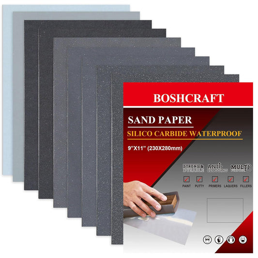 25 Pcs Wet Sandpaper, Sand Paper Assortment 400/600/800/1000/1200/1500/2000/2500/5000 Sandpaper Sheet Sandpaper for Wood Auto Metal