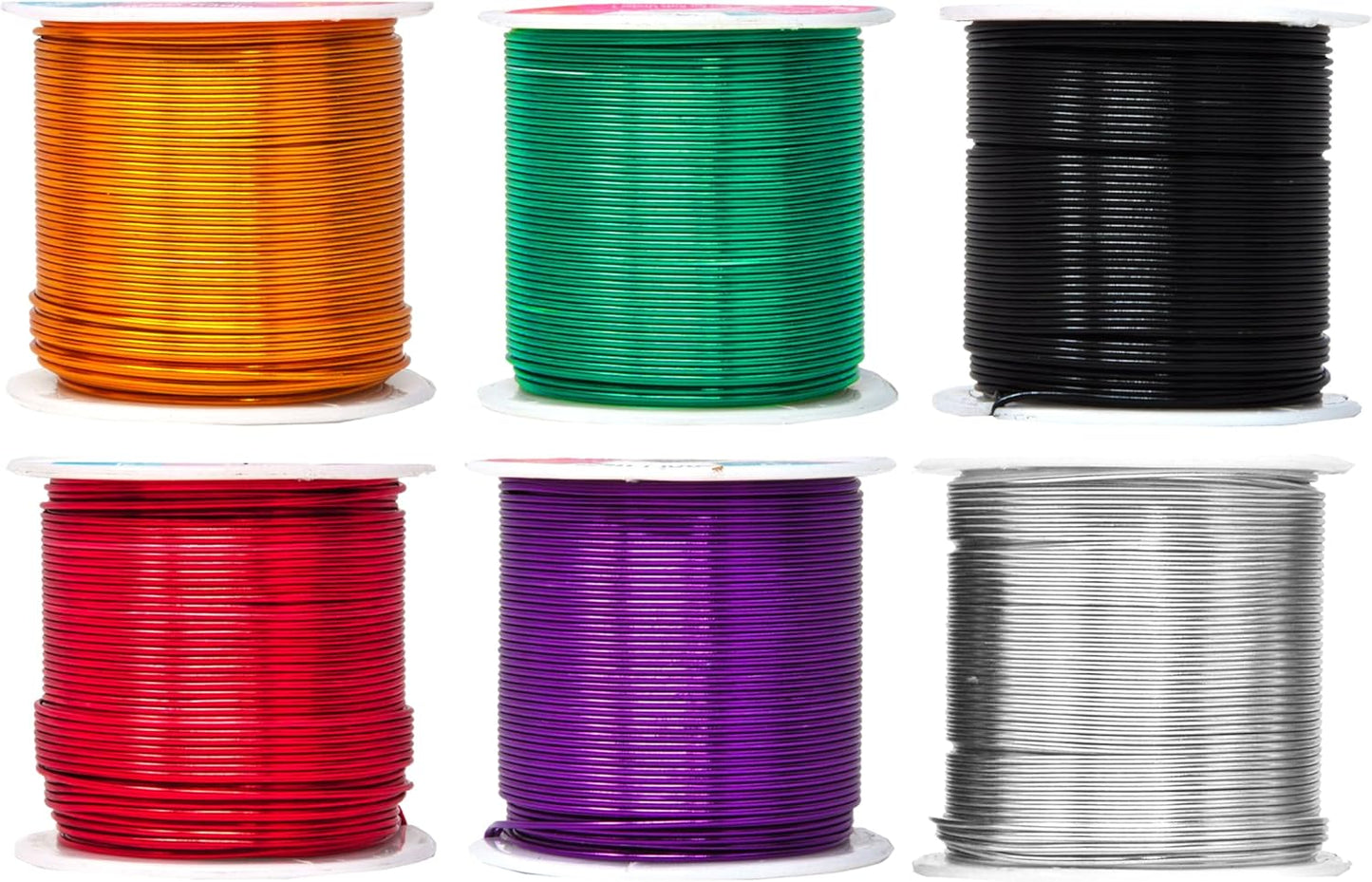 Mandala Crafts 20 Gauge Anodized Aluminum Craft Wire for Jewelry Making - 450 FT Colored Flexible Silver Black Gold Purple Red Kelly Green Wire - Bendable for Bonsai Armature Crafting Sculpting