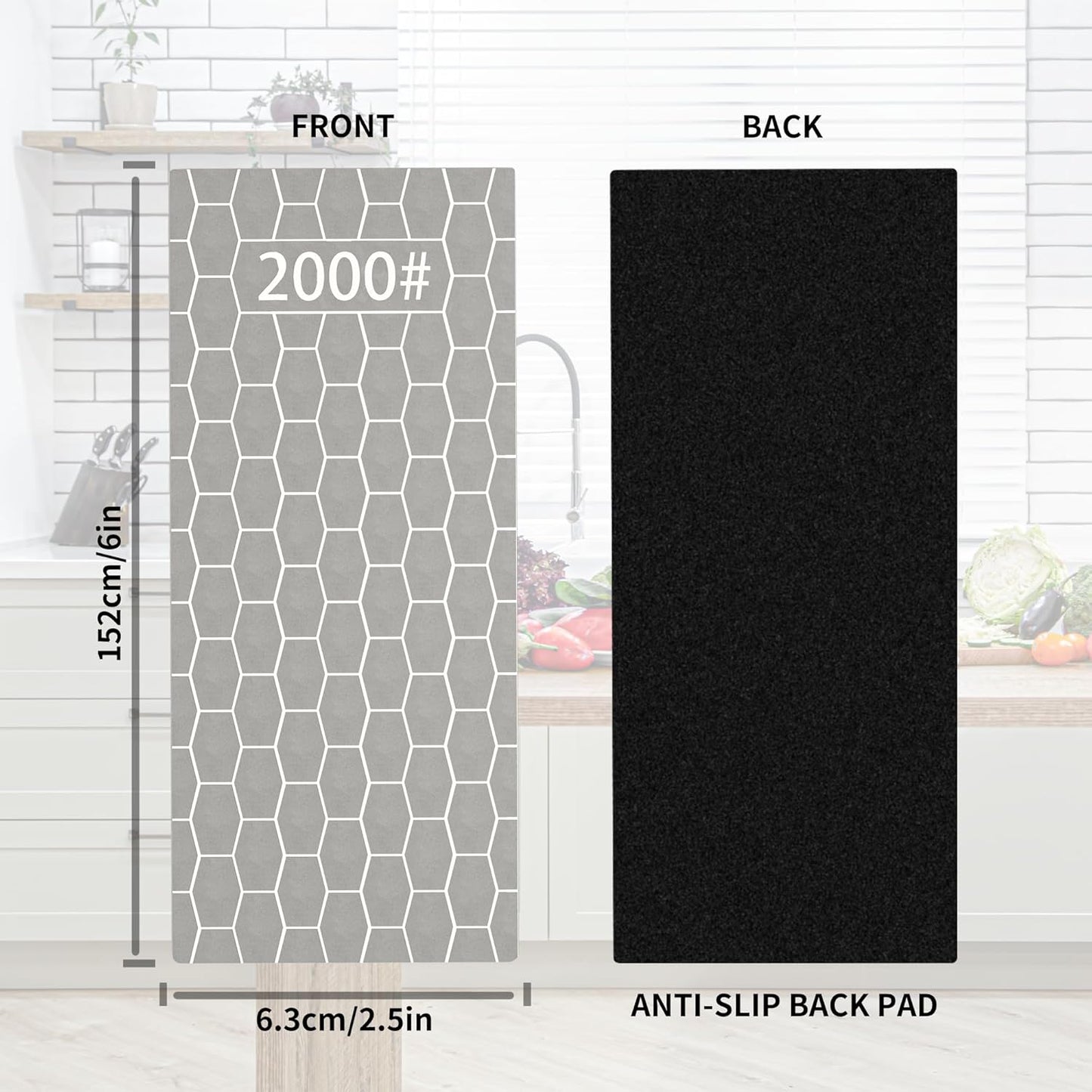 CWOVRS Diamond Sharpening Stone, 5 PCS Diamond Sharpening Plate with Honeycomb Surface Plate for Scissors Knives Outdoor Tools From Coarse to Extra Fine 200/400/600/1000/2000 Grit