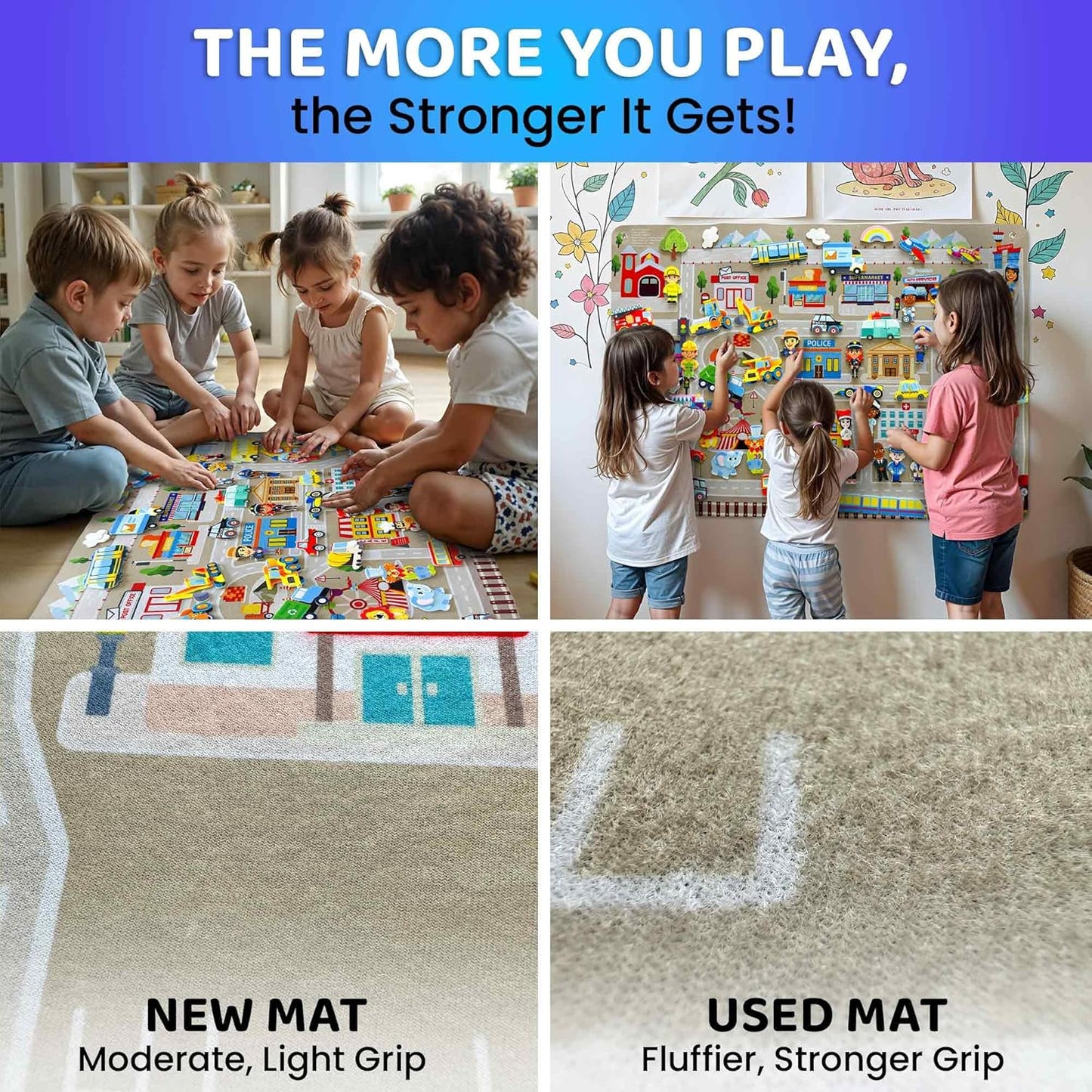 QUOKKA City Felt Board for Kids 3-5 Years Old - Social Emotional Preschool Learning Activities for Ages 3-5 - Educational Flannel Toy Speech Therapy Gift