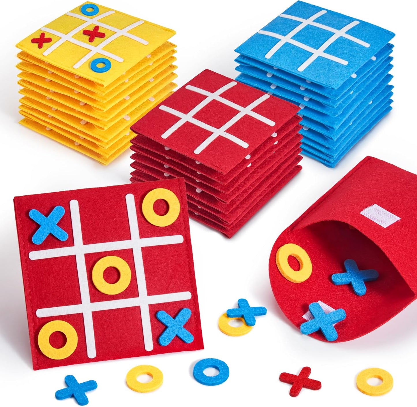 JoyCat Tic Tac Toe Strategic Board Game for Kids and Family,Birthday Party Favors,Classic Educational Toys for Goodie Bag Stuffers,Gifts for Students with Envelope,Easy to Store(Bulk Pack of 30)