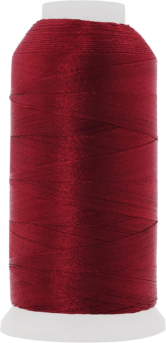 Mandala Crafts Maroon Heavy Duty Thread -1500 Yds Tex 70 Thread for Sewing Drapery Jeans Leather Hair - Bonded Polyester Thread Outdoor Marine Upholstery Threads