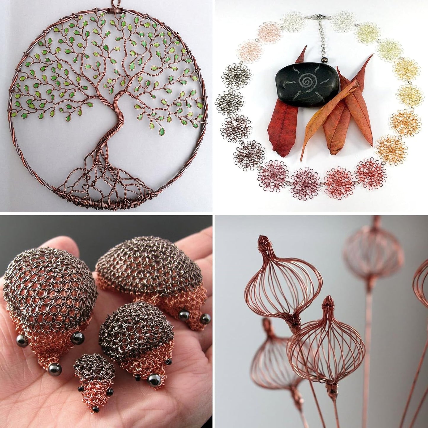 492FT Jewelry Wire 32 Gauge Tarnish-Resistant Copper Beading Wires Roll Bulk for DIY Crafts Jewelry Making, Red Brown