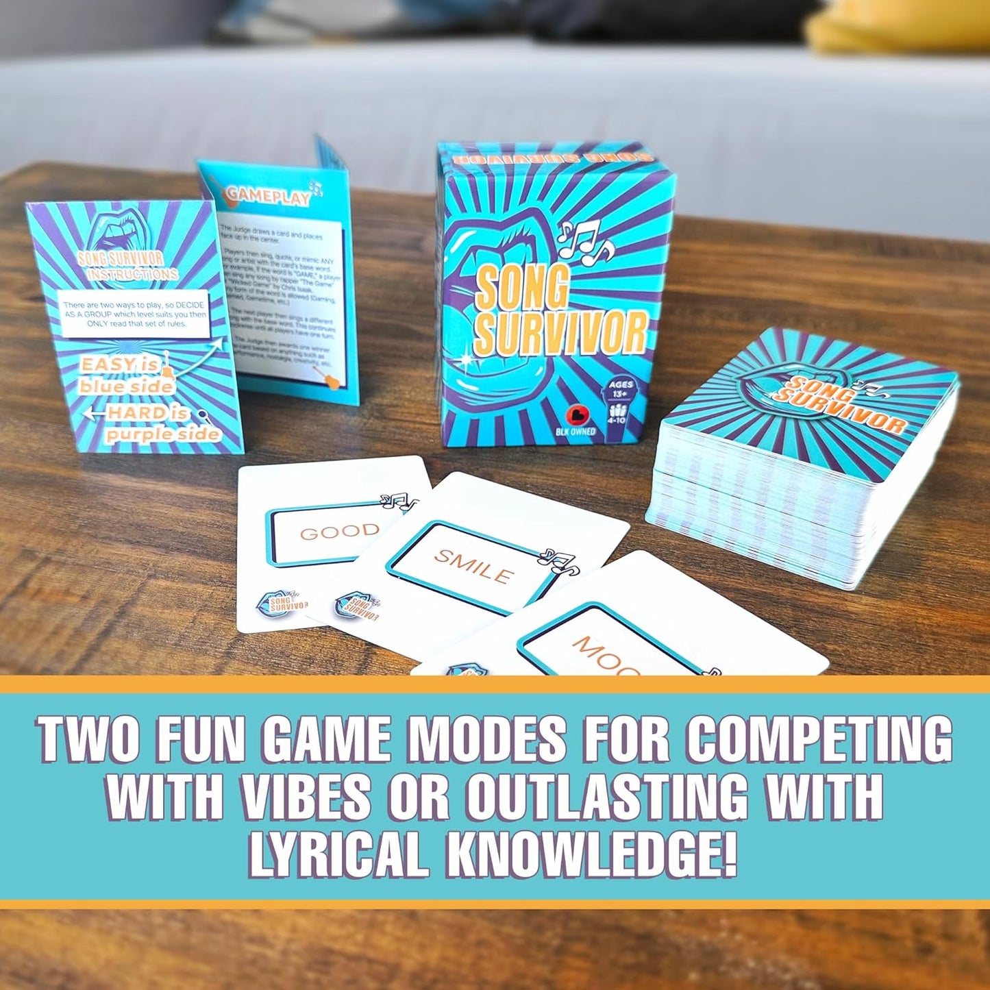 Doin' The Most - Song Survivor: The Ultimate Party Card Game for Music Lovers. Portable Games to Sing, Mimic & Win Your Fun Game Night. Ages 13+