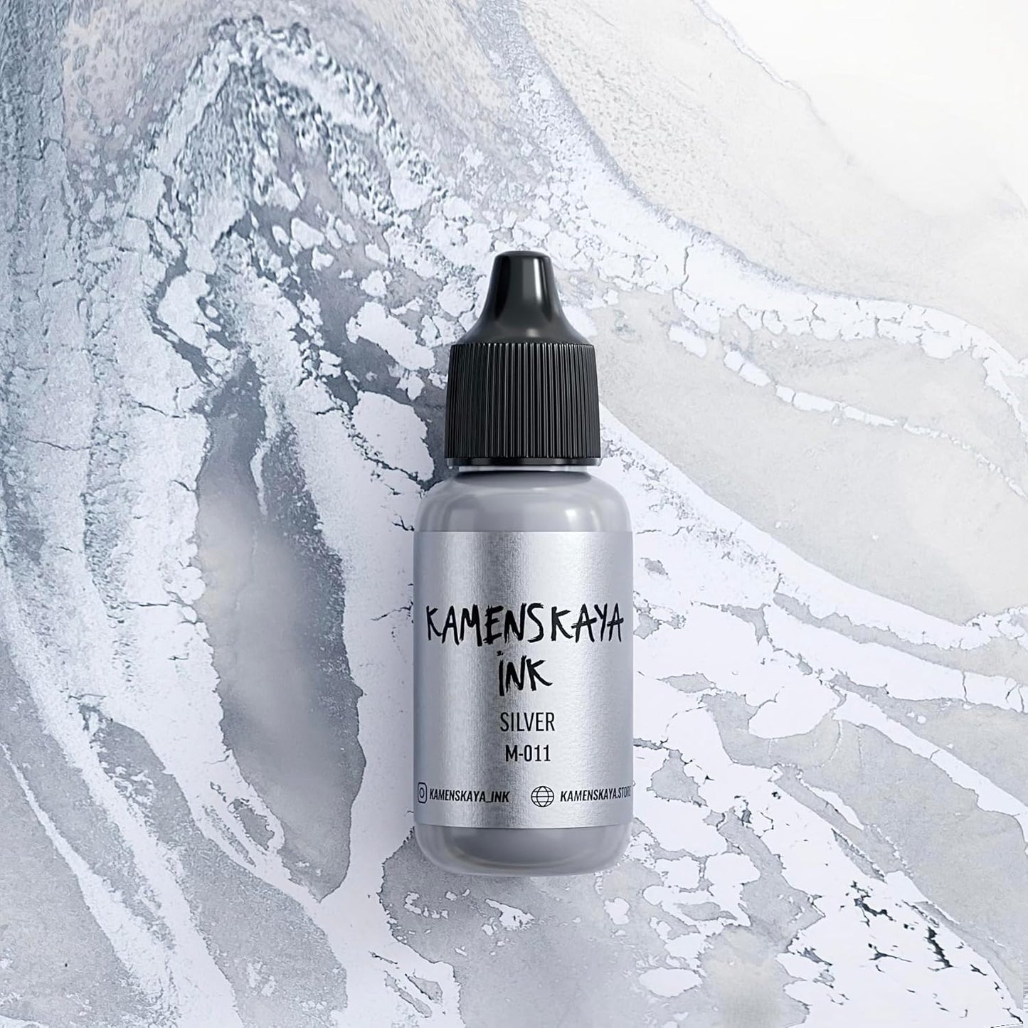 Metallic Alcohol Ink Set: Silver Alcohol Ink, 3 pcs 0.51 fl oz (15 ml) Each