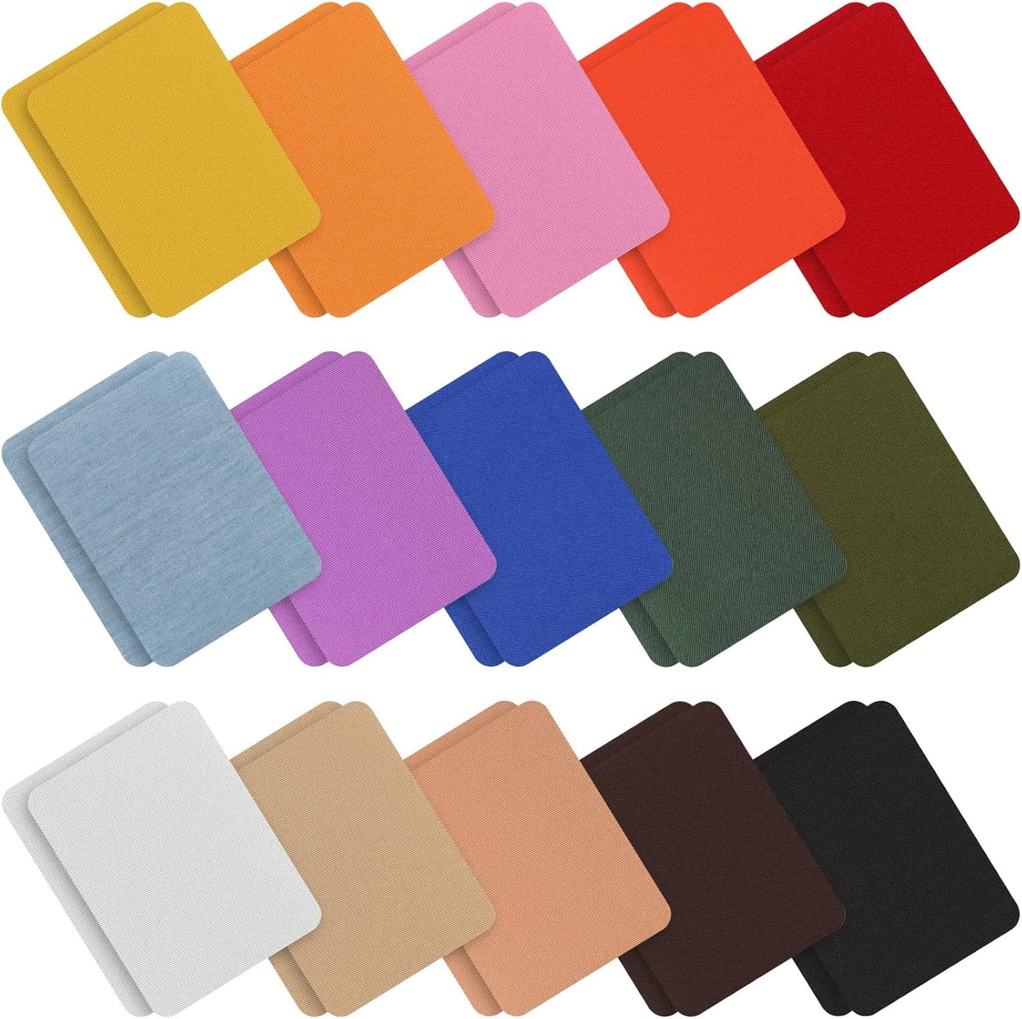 30 Pieces Iron on Patches for Clothing Repair Fabric Patches Iron on for Denim Jean Repair Patch Decorating Kit Repair Canvas Fabric for Puffer Down Jacket (Multicolor)