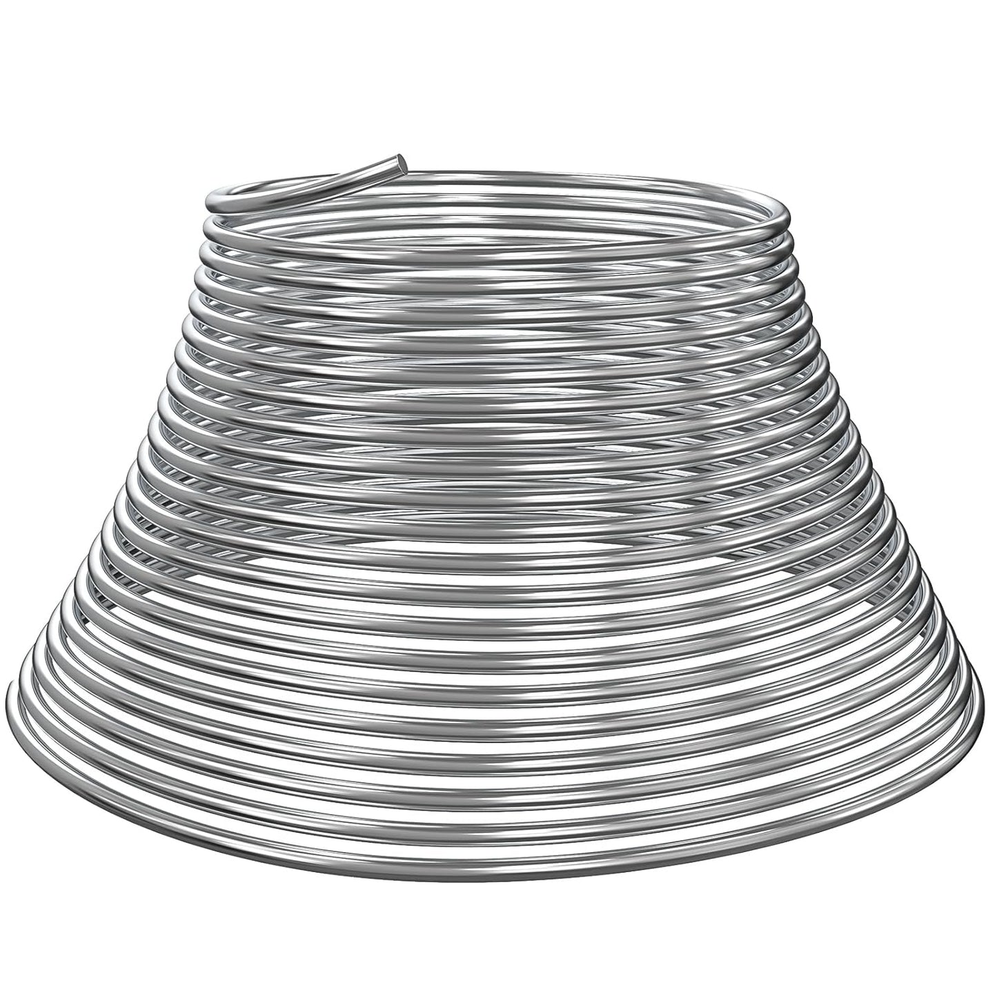 Pelopy Aluminum Wire 1/4 Inch Diameter Metal Wire 40 ft Armature Bendable Armature for Sculpting Dolls Floral Jewelry Making Weaving DIY Crafts, Silver