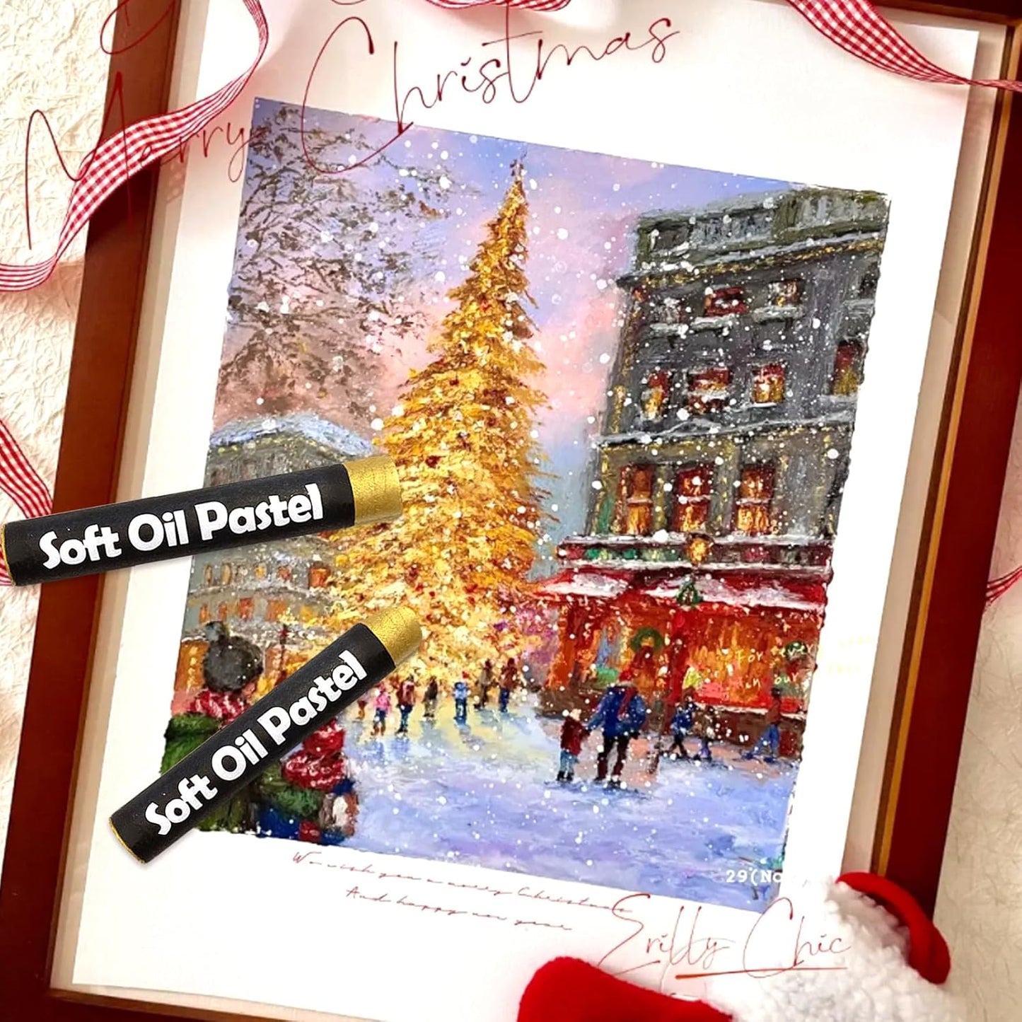 qianshan Soft Oil Pastels Set of 5 Single Colors,Non Toxic,Soft Texture Vibrant and Creamy Oil Crayons Pastels Art Supplies For Professional Artists Beginners Drawing.Gold