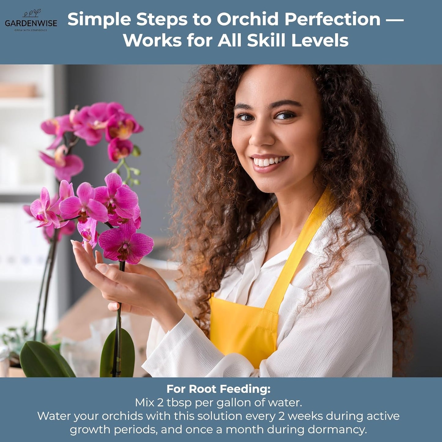 Liquid Orchid Fertilizer Concentrate 3-1-2 with Micronutrients Orchid Care Made Easy (32 OZ)