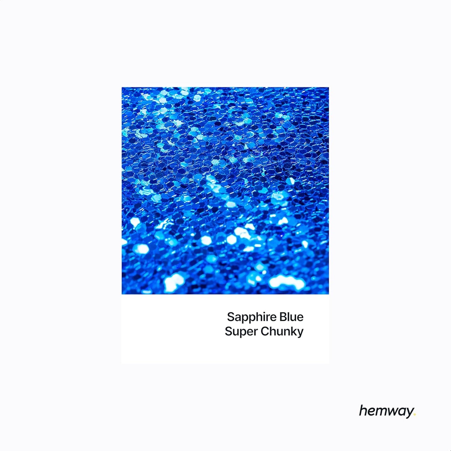 Hemway Glitter for Resin 100g Sapphire Blue Metallic Crystals for Epoxy Craft Super Chunky Flakes Tumblers Wax Melt