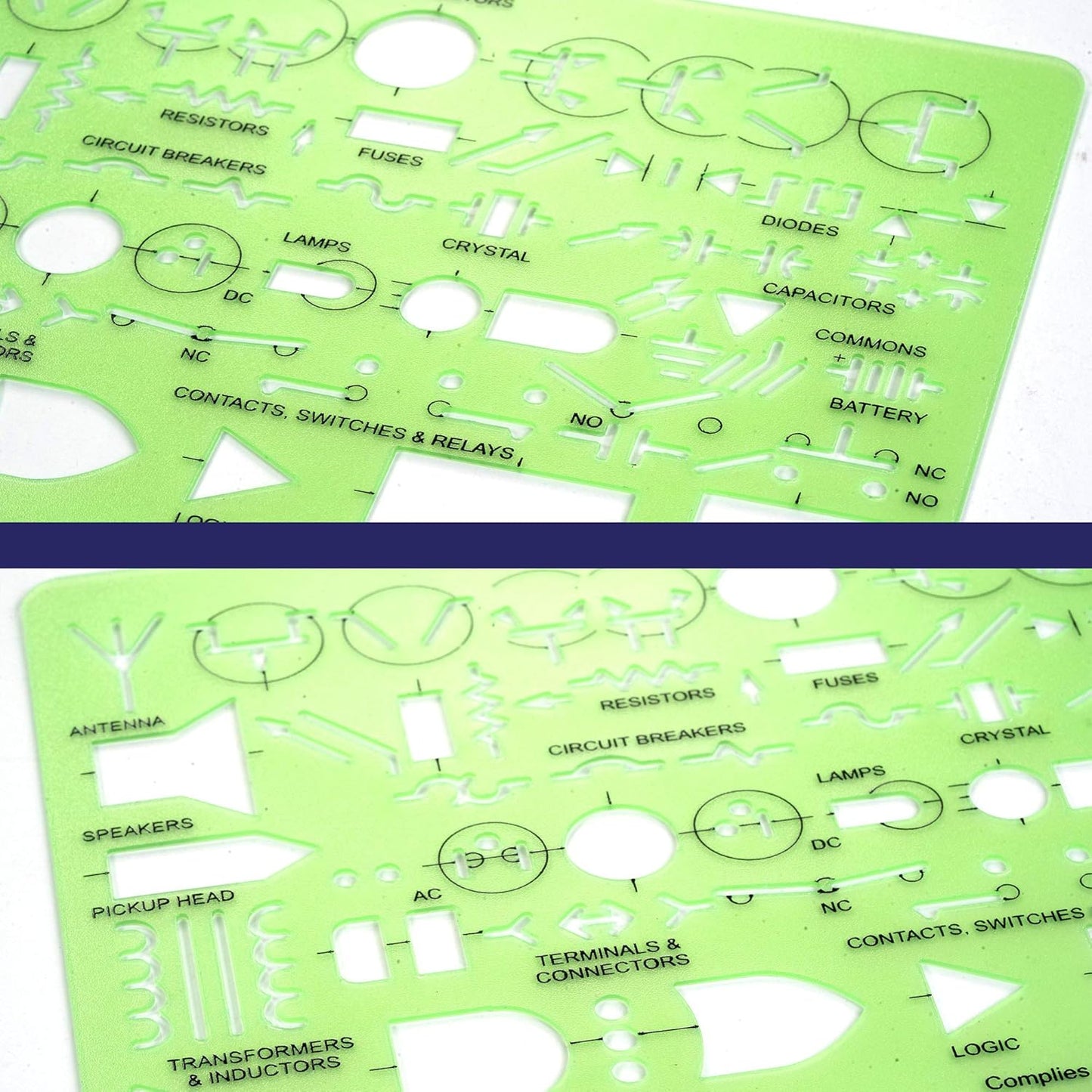 Pacific Arc Template: Electrical Graphic Symbols, 117 Openings 5" x 7"