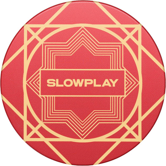 SLOWPLAY Nash Ceramic Poker Chips in Bulk, Casino Grade Ceramic 10-Gram Poker Chip for Texas Hold'em, 39mm Professional Chips Pack of 50 (Red)