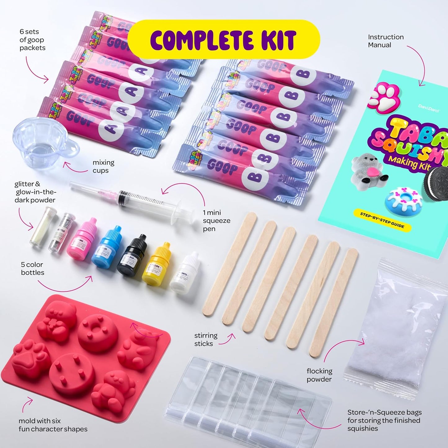 Taba Squishy Making Kit for Kids - Kids Crafts - 6 7 8 9 10 11 12 Year Old Girl Birthday Gift - Squishies Craft Kits - Arts and Crafts for Kid for 8-12 - Toys for Girls Ages 5-7