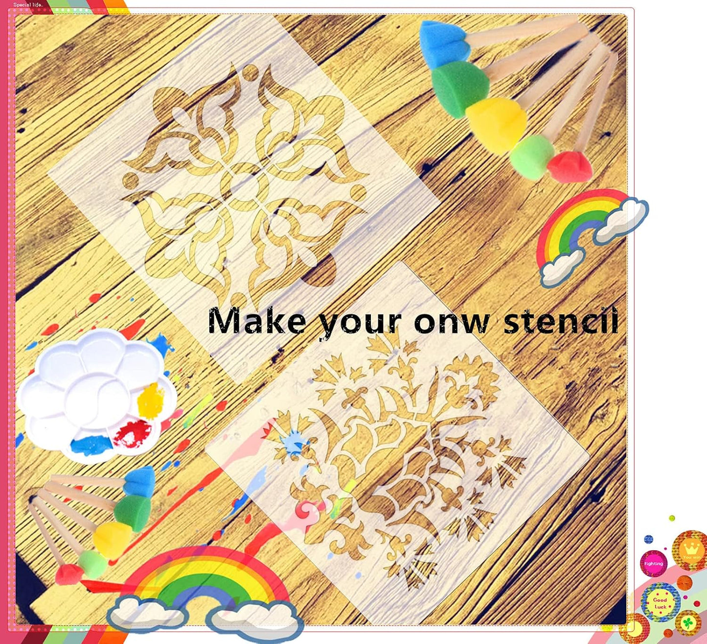 12-Pack 6 mil 12-Inch-by-12-Inch Blank Stencil Sheet for Cricut Vinyl, Silhouette, Transparent PET Acetate Mylar Craft Template Material