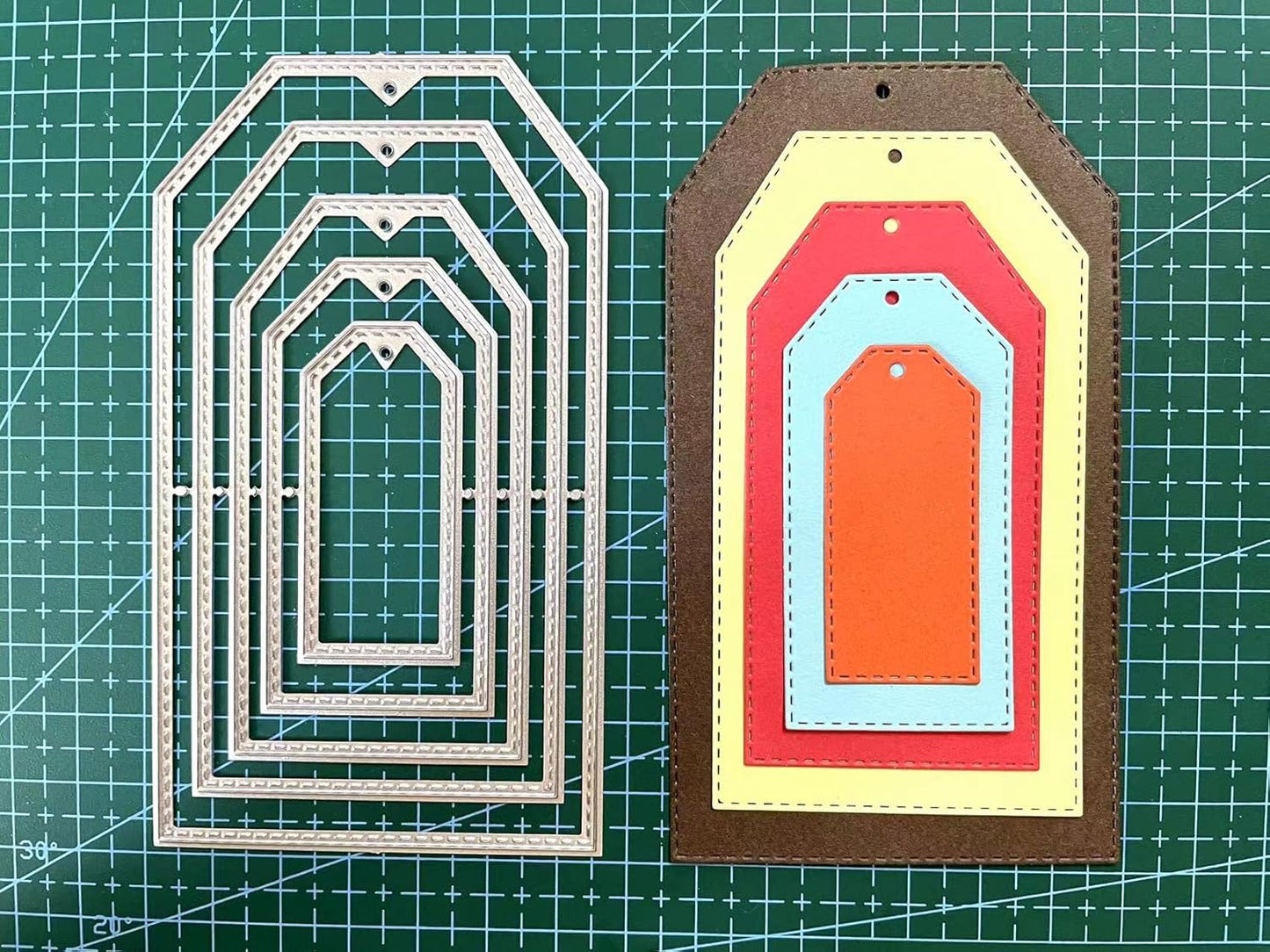 Mvchifay Cutting Dies Happy Birthday Holiday Thanks Greetings Metal Stencils Scrapbooking Tool Love Heart DIY Carbon Steel Embossing Template for Paper Card Making (A)