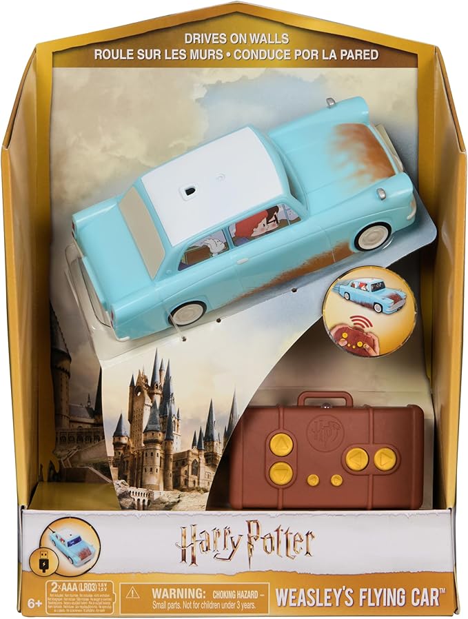 Wizarding World Harry Potter, Weasley’s Flying Remote Control Car with Zero Gravity Technology, Drives Indoors on Walls & Floors, Gifts & Stocking Stuffers for Kids