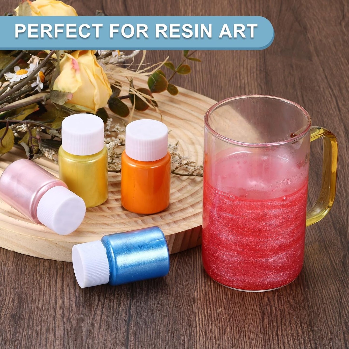 uxcell 10g/0.35oz Cosmetic Grade Mica Powder, 600 Mesh Mica Powder Natural Resin Epoxy Pigment Powders for Casting Resin, Candle Dye, DIY Nail Polish and Lip Gloss, Orange