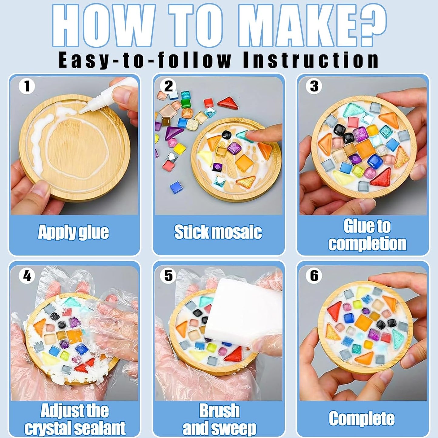 Mosaic Crystal Grout – Ultimate Grouting Solution & DIY Craft Essential for Mosaic Tile Projects, Handmade Art, & Home Decor (12.3oz)