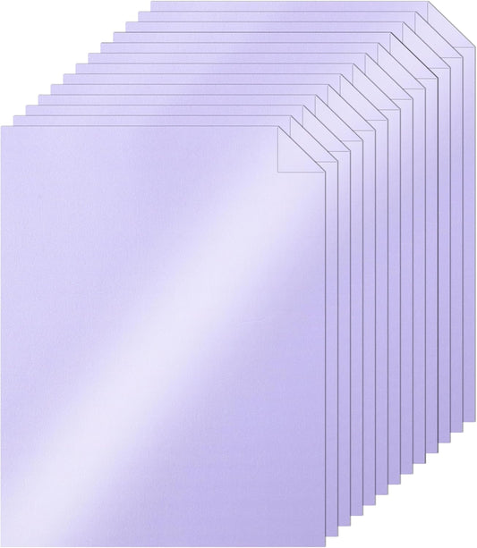 40 Sheets Purple Shimmer Cardstock 8.5 x 11 Crafts Paper, 75lb Premium Card Stock Cutting Paper for DIY Cards Making, Greeting Cards, Invitations, Birthday Decorations, School