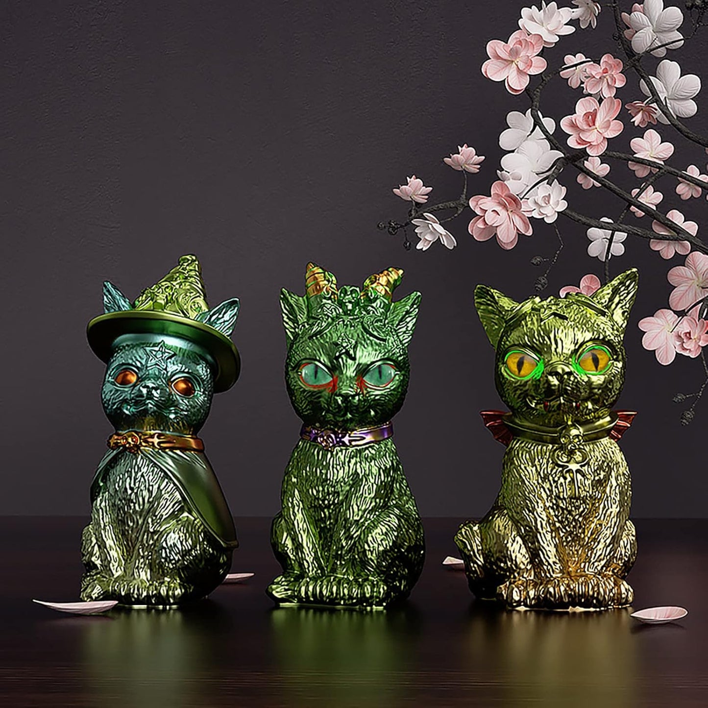 3 Pack Devil Cat Pirate Animal Silicone Candle Soap Mold - Resin Casting Craft Supplies