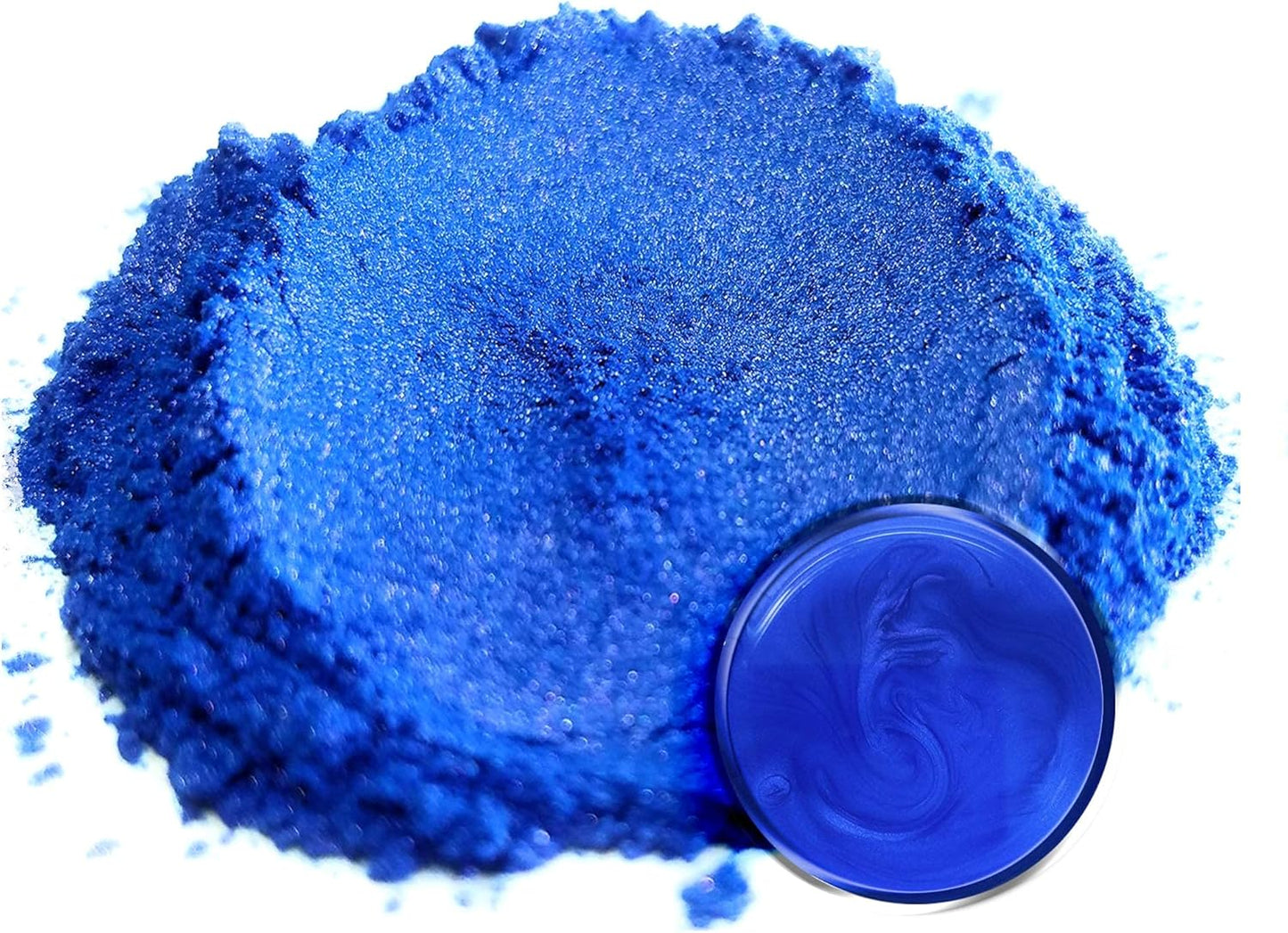 Eye Candy Pigments Premium Blue Mica Powder - Busan Blue (50gr) - for Epoxy, Resin, Soap, Paint, Woodworking, Acrylic Pouring, Bath Bombs, Fishing Lures - DIY Arts and Crafts Additive