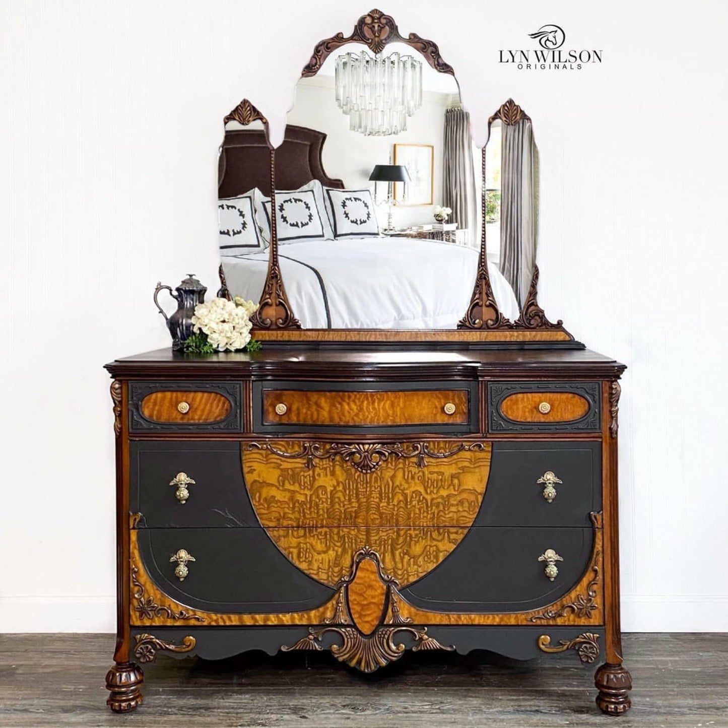 Dixie Belle Paint Company Chalk Finish Furniture Paint - Coffee Bean (16oz) - Matte Espresso Brown Chic Chalk Mineral DIY Furniture Paint