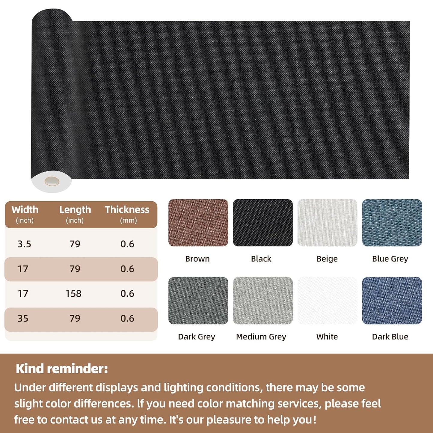 Fabric Repair Patch, 17X79 Inch Fabric Large Repair Tape, Self-Adhesive Patches for Furniture, Sofa, Car Interior, Shoes, Hand Bag, Clothing (White, 17X79 Inch)