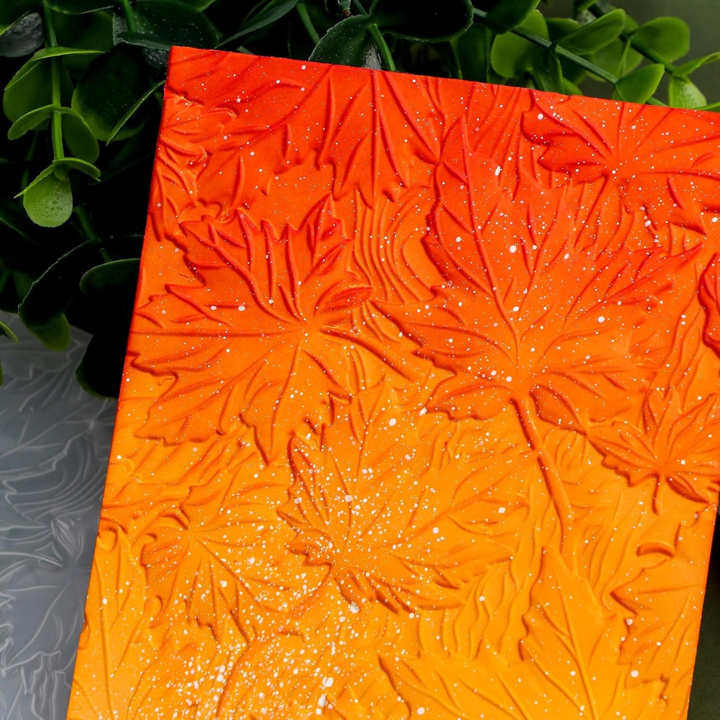 BAOFALI 3D Autumn Theme Plastic Embossing Folders Maple Leaf for DIY Scrapbooking Photo Album Card Paper Craft Decoration for Card Making,Embossing Template Paper Card Embossing Stencil