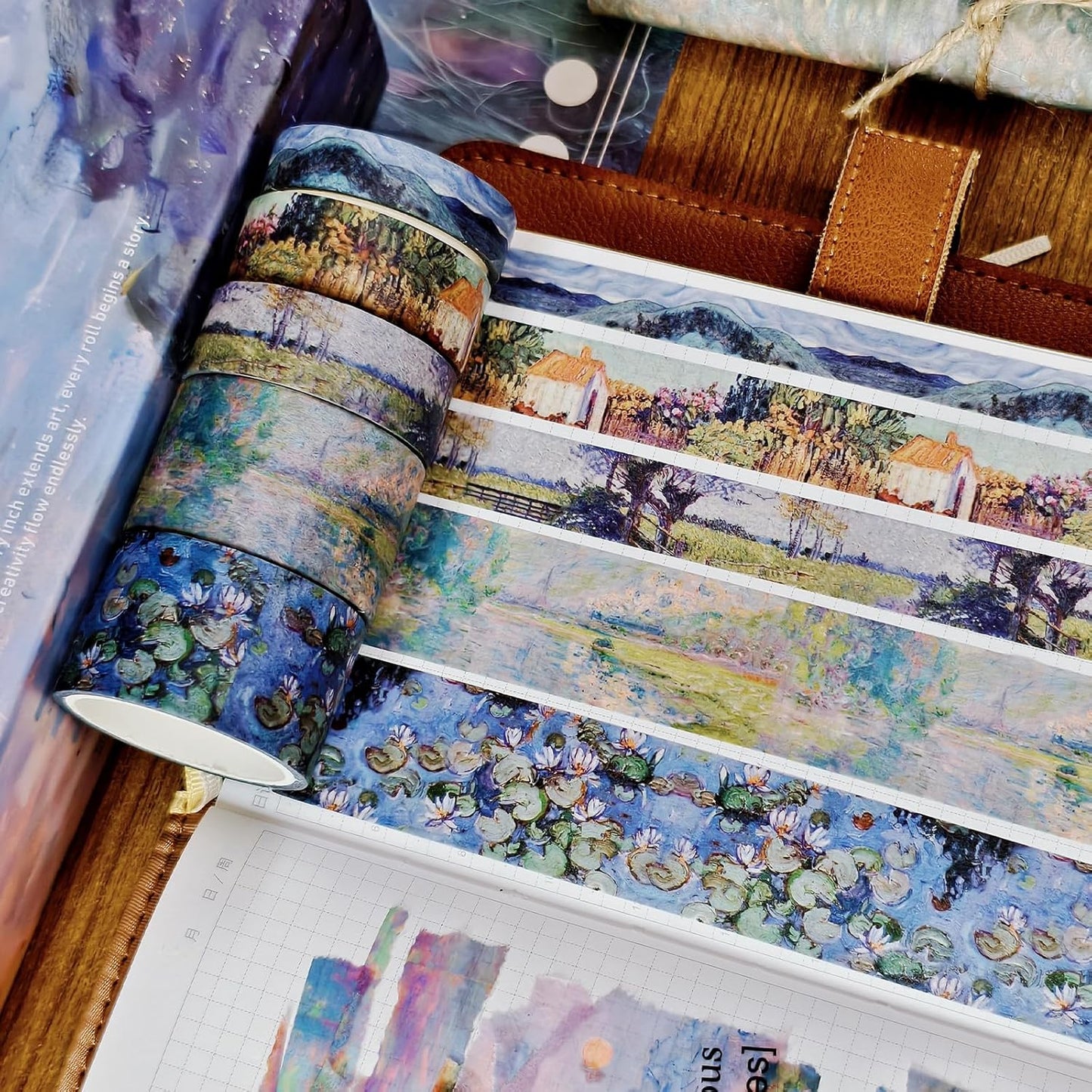 34 Rolls Washi Tape, Aesthetic Colored Decorative Cute Scrapbook Tape for Scrapbooking Supplies Journaling Craft Junk Journal