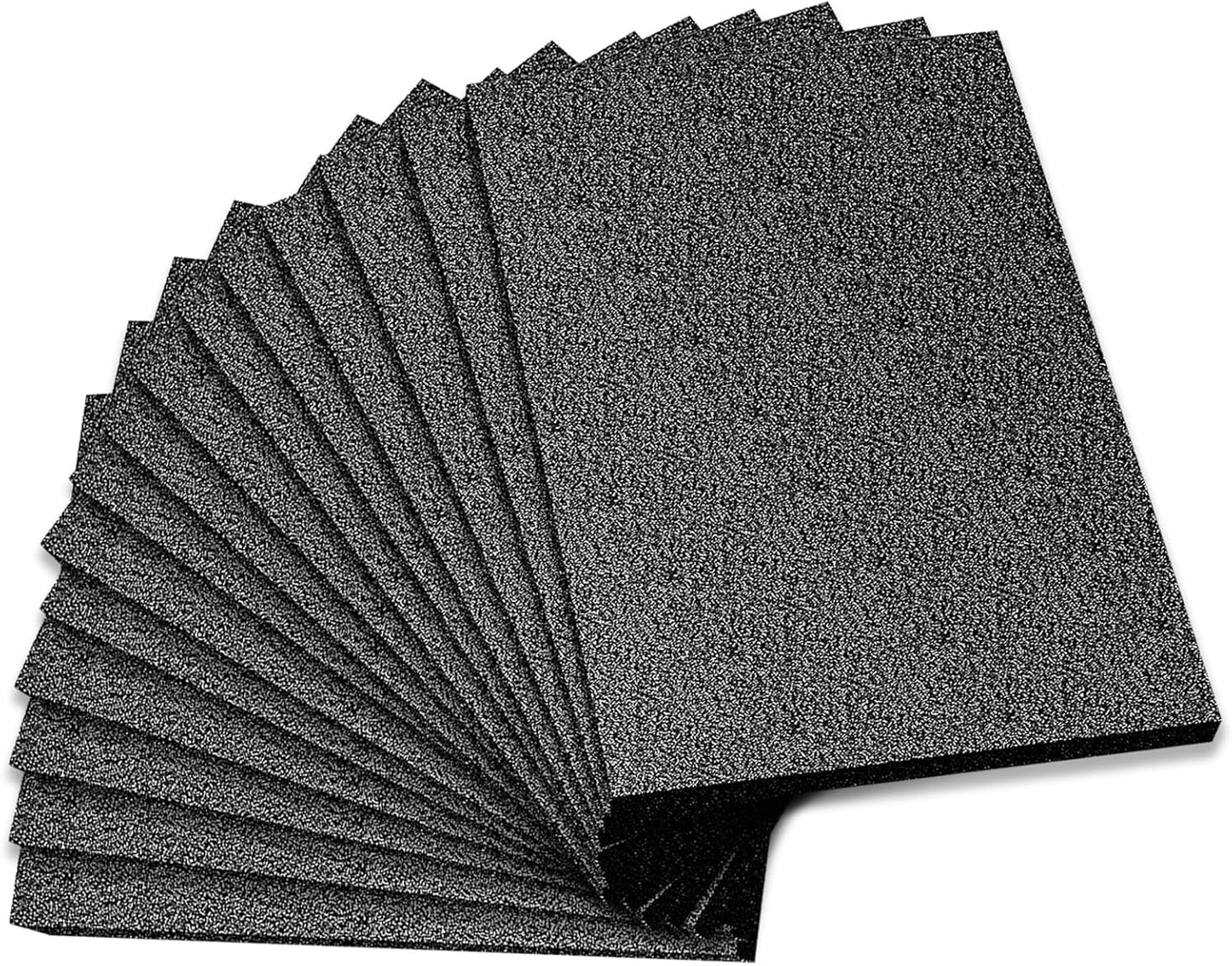 15 Pcs 12" x 8" x 0.5" Polyethylene Foam Thick Foam Sheet Firm Black Foam Padding PE Foam Packing Foam Pieces for Craft Shipping Moving