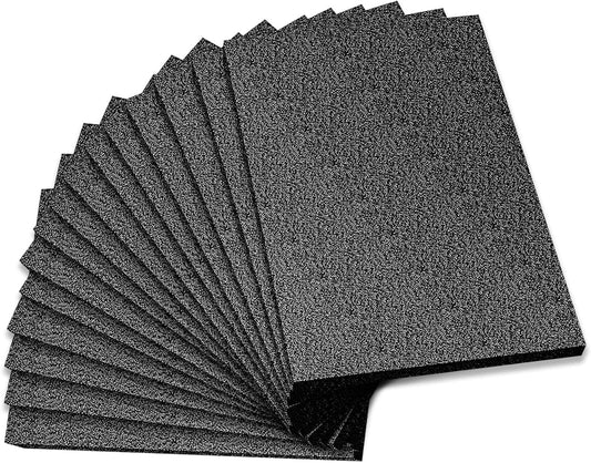 15 Pcs 12" x 8" x 0.5" Polyethylene Foam Thick Foam Sheet Firm Black Foam Padding PE Foam Packing Foam Pieces for Craft Shipping Moving